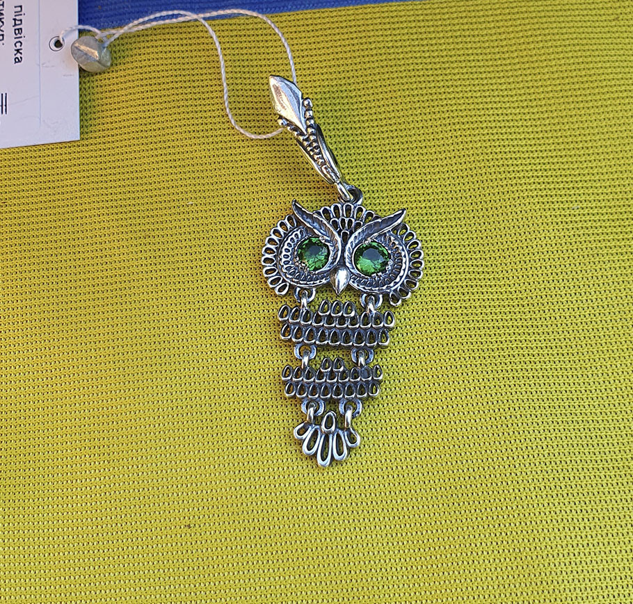 Кулон у формі сови Maxi Silver 8149