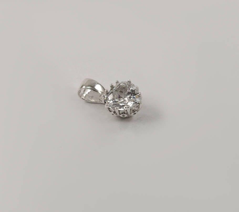 Кулон із каменем серце Maxi Silver 8119