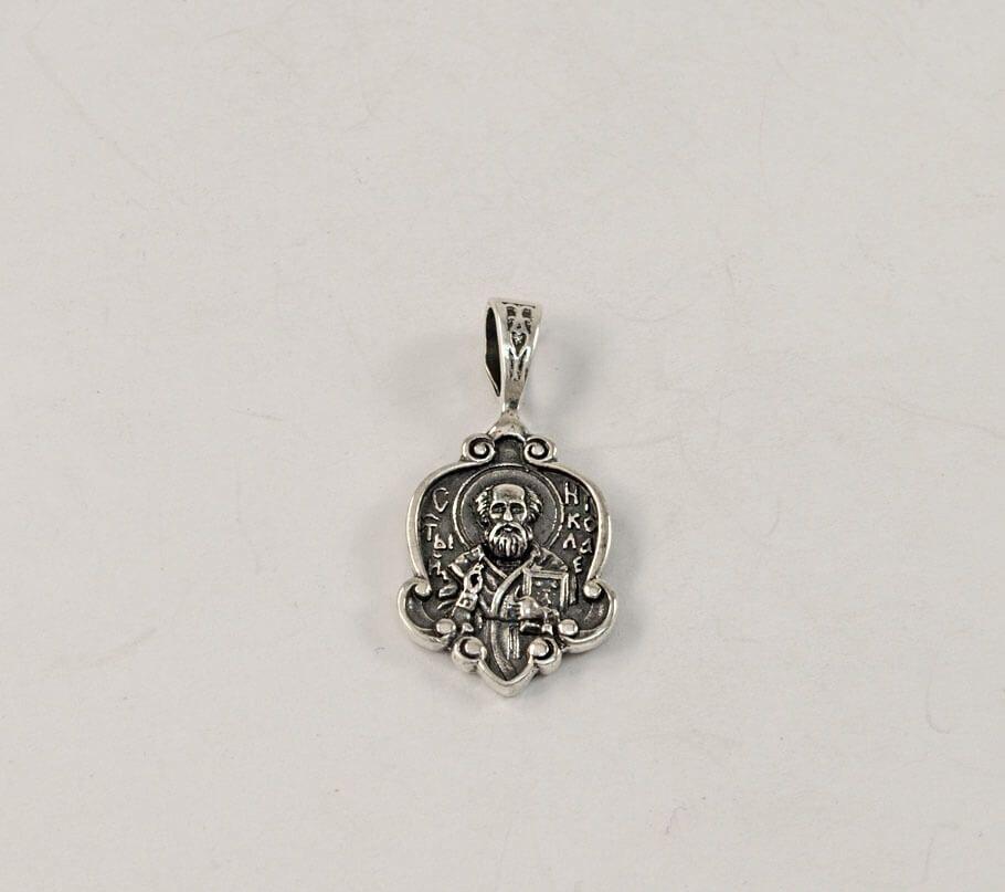 Іконка Микола Чудотворець Maxi Silver 7559