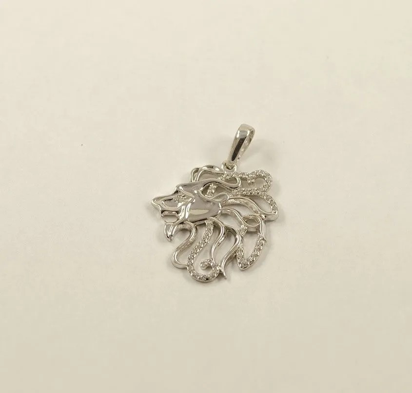 Кулон лев Maxi Silver 7385