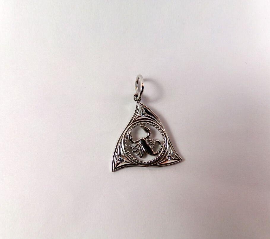 Кулон знак зодіаку Скорпіон Maxi Silver 4176