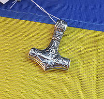 Кулон Молот Тора М'язовий Maxi Silver 9280, фото 5