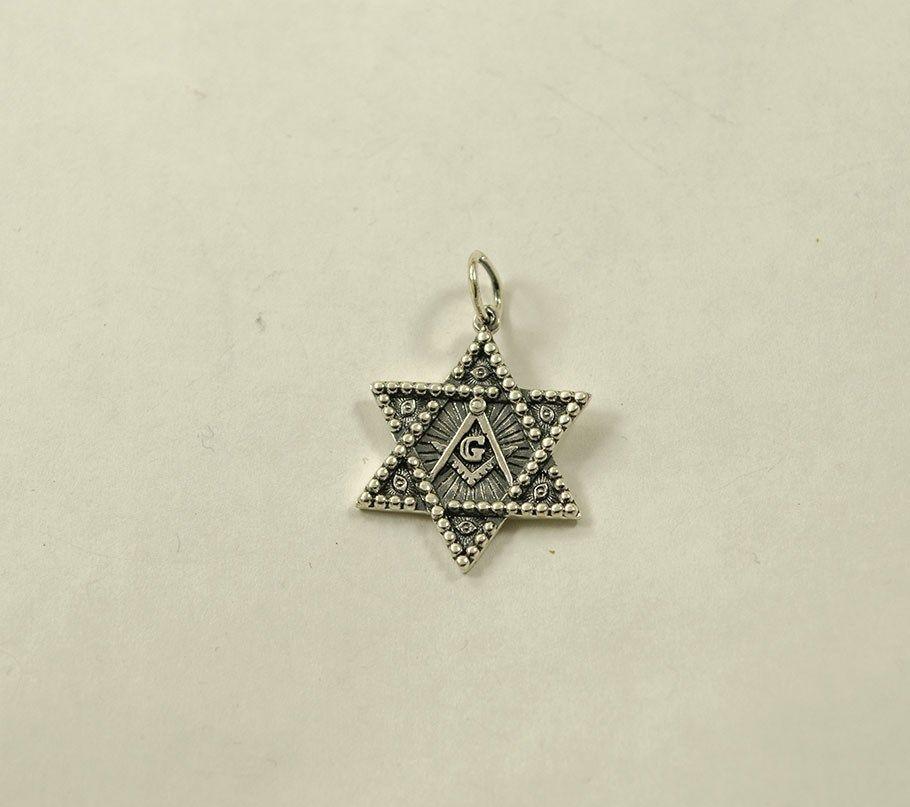 Кулон знак Масонів Maxi Silver 8937