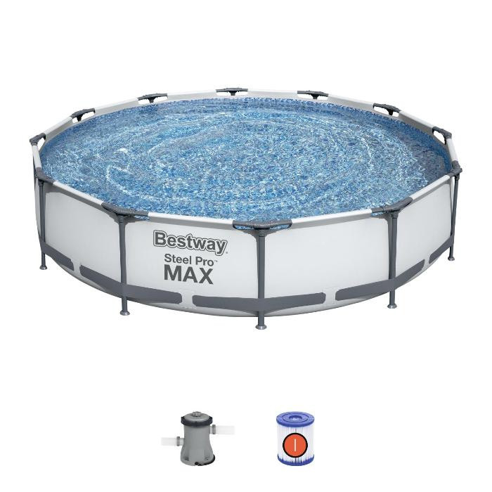 Басейн каркасний Bestway круглий 366 х76 см із фільтр-насосом 56416