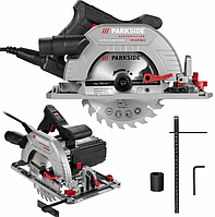 Пила циркулярна дискова електрична ручна 190 мм 1800 Вт Parkside Циркулярні пили ручні по дереву