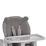 Стільчик для годування EL CAMINO букле сірий ME 1037 Bear Gray, фото 3