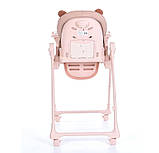 Стільчик для годування EL CAMINO букле розовий ME 1037 Bear Pink, фото 4