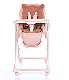 Стільчик для годування EL CAMINO букле розовий ME 1037 Bear Pink, фото 5