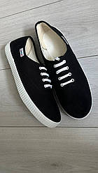 Чоловічі чорні якісний текстильні натуральні мокасини