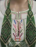 Гердан жіноча прикраса бісер зелений український ручної роботи, фото 5