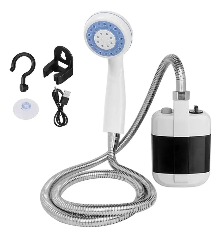 Туристичний портативний польовий душ, на акумуляторі 2200 mAh автономний для рибалки, дачі, авто, фото 1