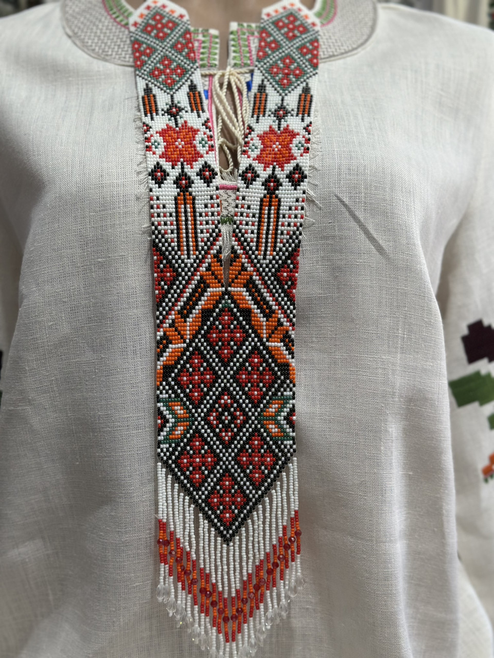 Гердан жіноча прикраса бісер  український ручної роботи, фото 1