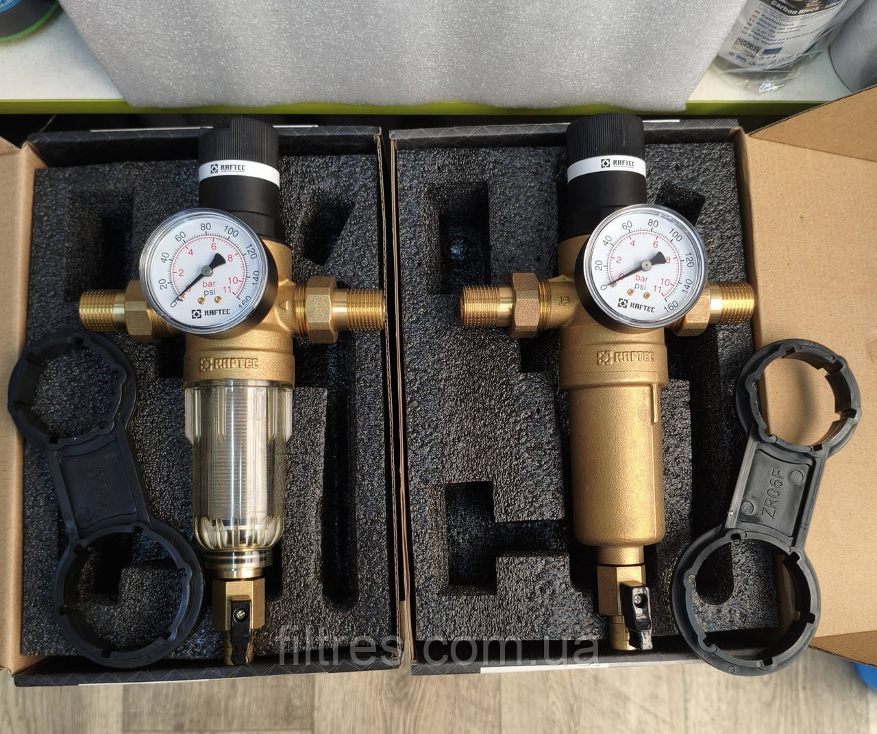 Фільтр з редуктором холодна і гаряча вода RAFTEC, фото 1