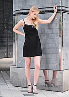 Платье Женское Стаф Ким Черное Элегантное Однотонное Staff Kim Black Shopingo Сукня Жіноча Стаф Ким Чорна