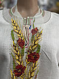 Гердан жіноча прикраса бісер маки український ручної роботи, фото 4