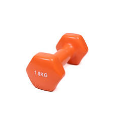 Гантель для фітнесу з вініловим покриттям Generation Fitness FF51D3A-1.5kg (помаранчевий)