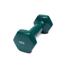Гантель для фітнесу з вініловим покриттям Generation Fitness FF51D3A-1kg (темно-зелений)