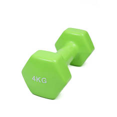 Гантель для фітнесу з вініловим покриттям Generation Fitness FF51D3A-4kg (зелений)