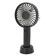 Мінівентилятор SS-2 (1х18650/3р/ЗУ microUSB) чорний