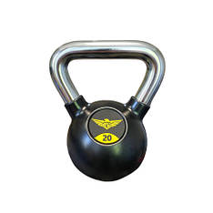Обгумована гиря 20 кг Generation Fitness FS-20 (ручки — хром)