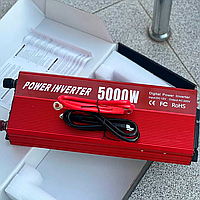 Перетворювач напруги UN-3061 з 12В на 220В, Інвертор для квартири, Потужний побутовий перетворювач 5000 Вт, Автоінвертор 12V