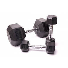 Гексагональний гантельний ряд Generation Fitness від 10 - 25 кг крок 2.5 кг, фото 2