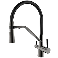 Змішувач для кухні Mixxus Premium Magnet 021 GRAPHITE REFL.BLACK (MI6975)