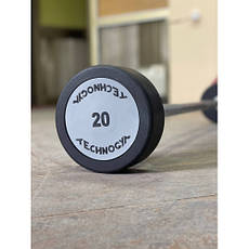 Набір прямих фіксованих штанг від 10 - 50 кг крок 5 вага 270 кг Technogym, фото 4