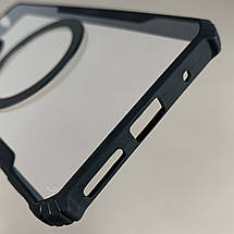 Чохол для Motorola G24 прозорий протиударний чохол накладка з чорним кільцем на телефон моторола г24 q08d, фото 3