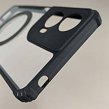 Чохол для Motorola G24 прозорий протиударний чохол накладка з чорним кільцем на телефон моторола г24 q08d, фото 4