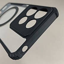 Чохол для Motorola G15 прозорий протиударний чохол накладка з чорним кільцем на телефон моторола г15 q08d, фото 4