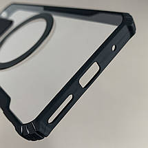 Чохол для Motorola G15 прозорий протиударний чохол накладка з чорним кільцем на телефон моторола г15 q08d, фото 3