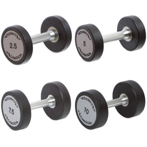 Гантельний ряд Technogym від 2.5 - 10 кг крок 2.5 кг 4 пари
