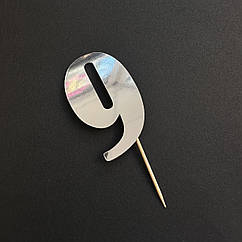 Топер паперовий 9 срібло