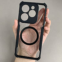 Чохол для Tecno Spark Go 2024 (BG6) прозорий протиударний з чорним кільцем на техно спарк го 2024 q08d