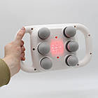 Перкусійний масажер для тіла 6 головок, 9 режимів, з USB, YM-K60 / Вібраційний масажер для спини, фото 4