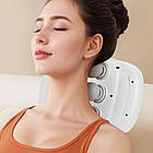 Перкусійний масажер для тіла 6 головок, 9 режимів, з USB, YM-K60 / Вібраційний масажер для спини, фото 5