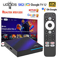 Медіаплеєр Ugoos SK2 Realtek RTD1325 4/32 Wi-Fi6 AIPQ AISR GoogleTV 12