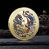 Сувенірна монета удачі "Дракон і Фенікс" / Подарункова монета у футлярі, фото 7