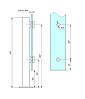 ODF-02-50-01-H400 Стійки для скляних огорож на конекторах Н400, матові, фото 6