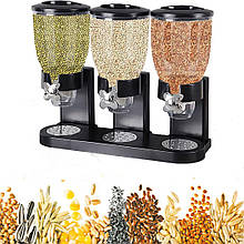 Настільний органайзер для сипких продуктів 223-29 Чорний Диспенсер із дозатором для круп. YU227