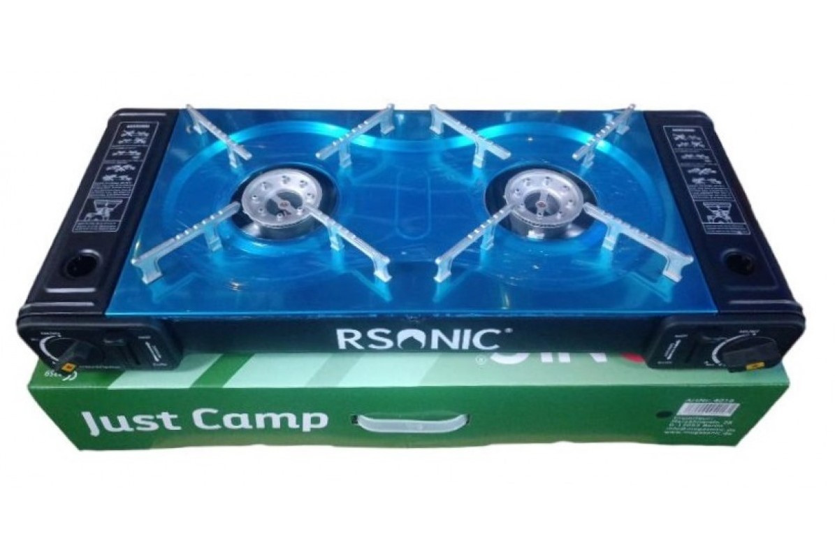 Плита газова настільна 2 конфорки 2.3KW Туристична двоконфоркова похідна плитка YU227 - фото 1 - id-p2633470187