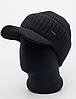 В'язана чоловіча кепка з козирком Cap Bradley чорний, фото 2