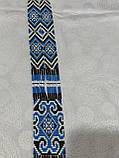 Гердан намисто українське з бісеру синьо жовтий патріотичний ручної роботи 46 *4.5 см, фото 3