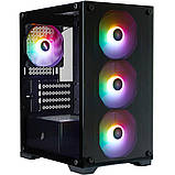 Корпус 1stPlayer X2-M-BK-4F7 Black без БЖ, фото 2