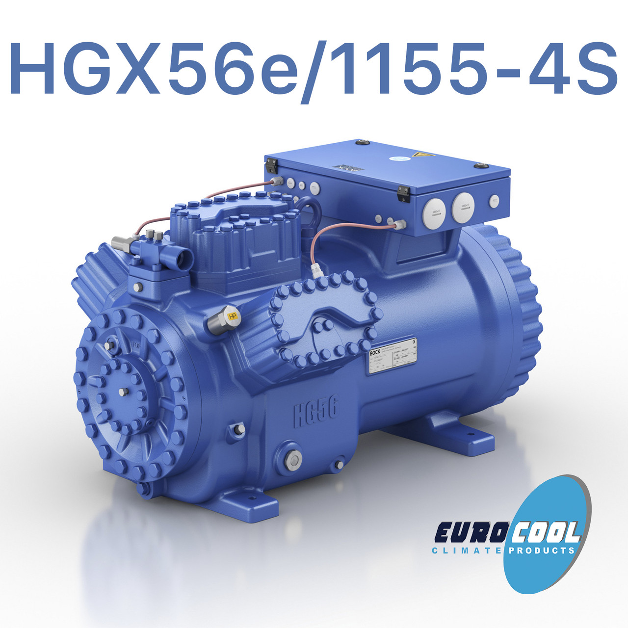 HGX56е/1155-4S Напівгерметийний поршневий компресор Bock