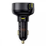 Розгалужувач — подовжувач зарядний в авто Baseus Enjoyment Pro 60 W (1USB-C) + висувний кабель Type-C, фото 4