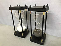 Песочные часы в классическом исполнении с черным песком внутри 20 х 8.5 см