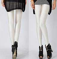 Блискучі жіночі лосини для фітнесу та повсякденного використання білі, фото 8