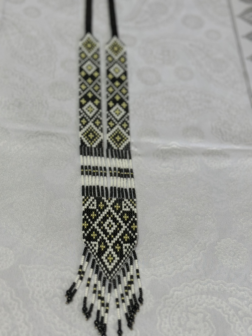 Гердан намисто українське з бісеру ручної роботи 46 *4.5 см, фото 1